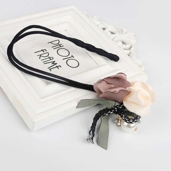 Colgante de perlas y flores para hacer moños, Donut mágico, herramientas de peinado fáciles, productos de peinado, accesorios para el cabello para niñas y mujeres: 02 Yellowish Pink