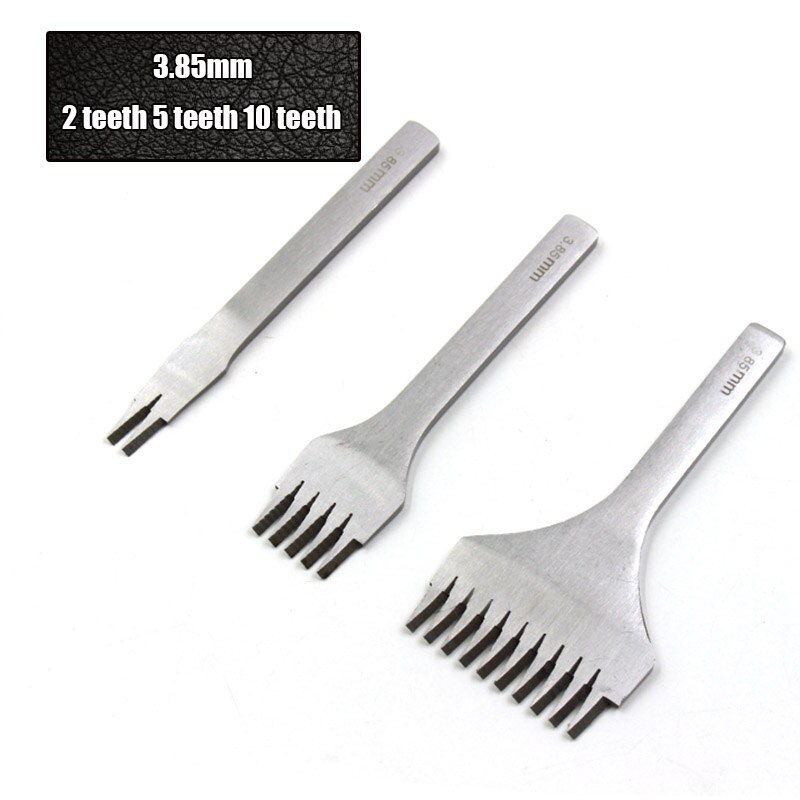 Leer Stiksels Punch Tool Beitel Leer Perforators Gereedschap Set Craft Gepolijst Gaffel Vetersluiting Stitch DIY (2.7 3.0 3.38 3.85) mm: 3.85mm