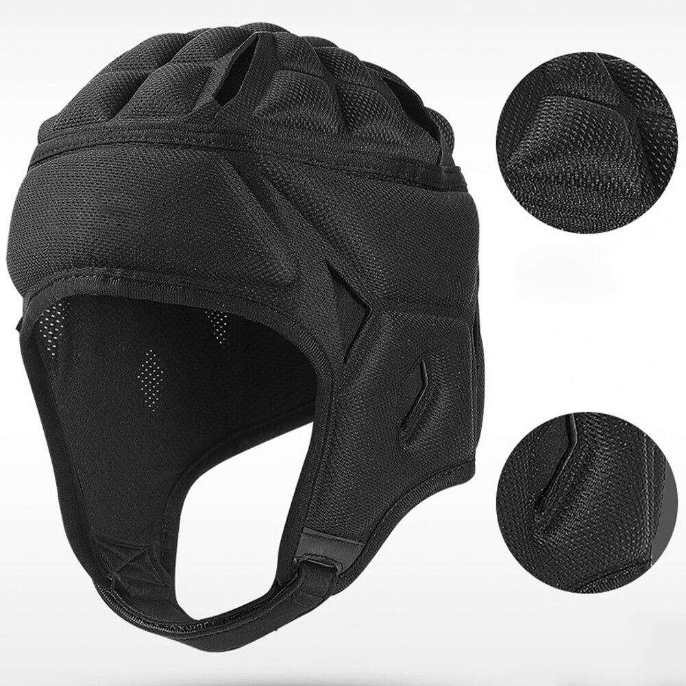 Voetbal Hoofd Beschermende Verstelbare Riem Rugby Helm Ademend Cap Accessoires Anti Collision Outdoor Sport Gewatteerde Hoofdbeschermer