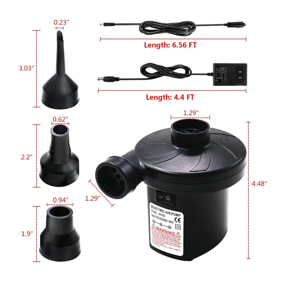 Eu-stekker huishoudelijke elektrische luchtpomp opblazen leeglooppompen auto-opblaaspomp elektropomp boot elektrische blaaspomp