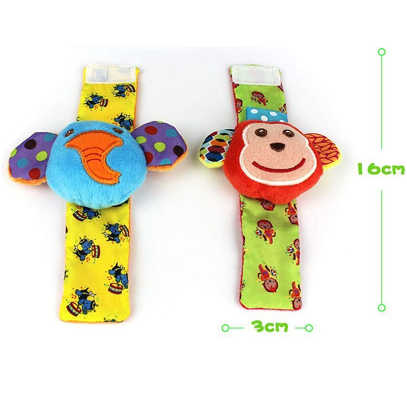 Baby Wrist Rattle Delicate Cute Kawaii Good Workmanship Skin-Friendly Fabric Baby Toy Cartoon Shapes Rattle Socks