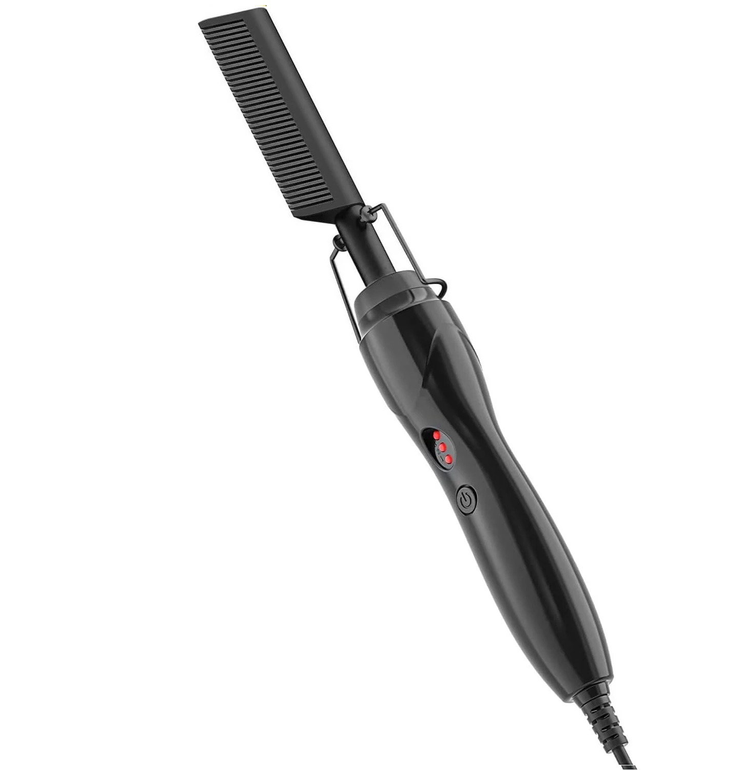 UNTIOR Dry And Wet Straight Hair Curling Copper Comb Bangs Straight Hair Electric Heating Curling Comb Hair Comb: Gold / UK