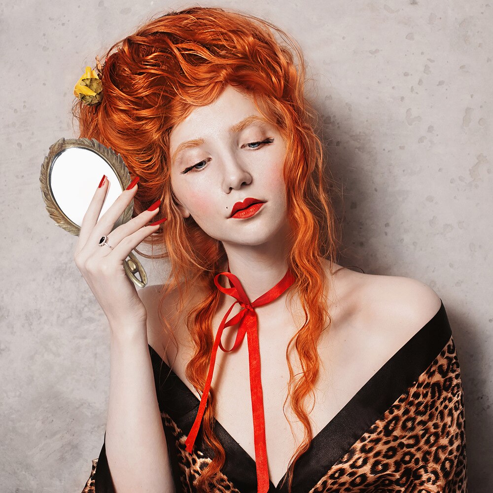 1pc ręczne lustro lustrzane w stylu retro klasyczny lusterko kosmetyczne robić podróży kobieta sypialnia