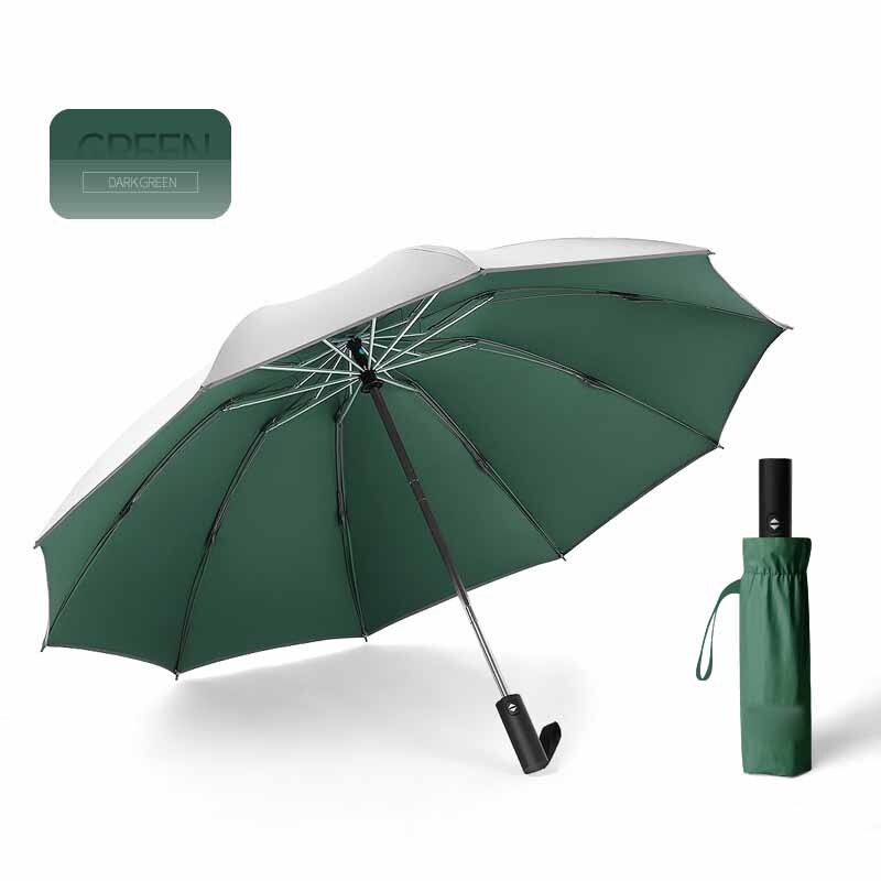 Parapluie inversé/parapluie de voyage Portable coupe-vent, parapluie à 10 nervures, ouverture/fermeture automatique, bandes réfléchissantes pour la sécurité de la nuit: 4