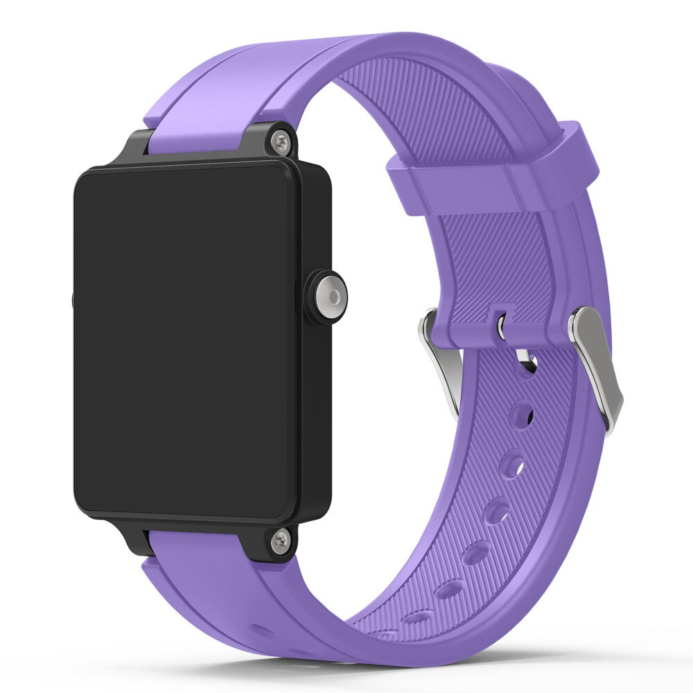 Nova substituição pulseira de silicone pulseira de relógio pulseira para garmin vivoactive acetato esportes pulseiras relógio correa reloj: Light purple