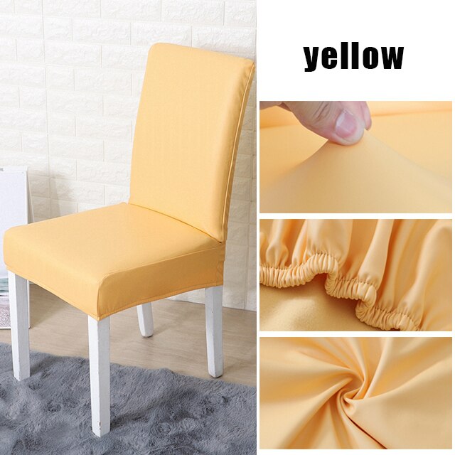 PU Leather Solid Color Chair Cover Waterproof Dining Chair Covers Hotel Banquet Wedding Seat Covers Chair Protector: G
