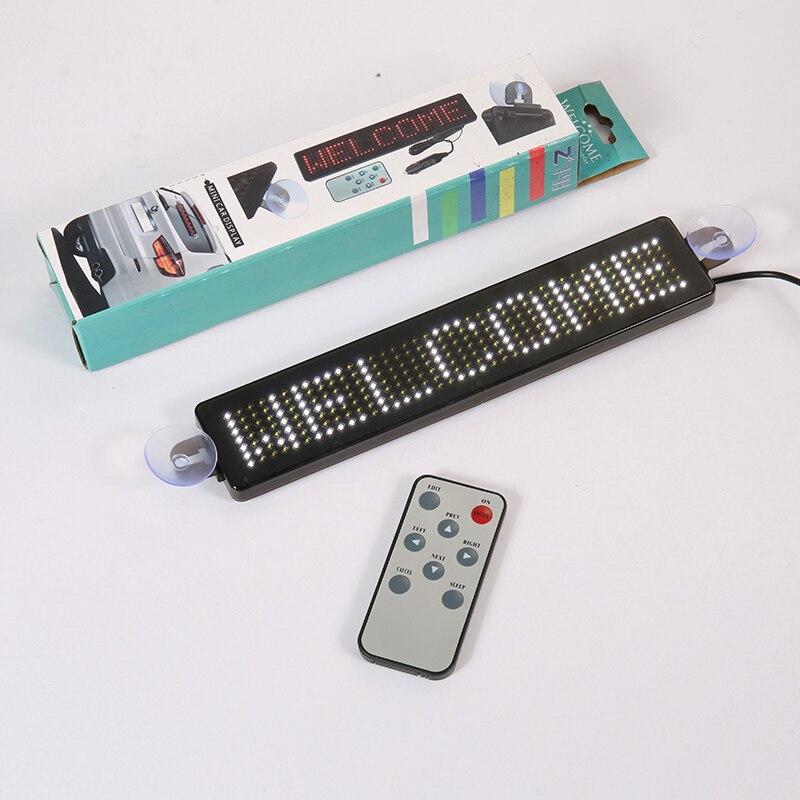 23CM 12V 7X41 pixels LED Taxi Sign Remote Control Programmable Scrolling Programmable Message LED Screen Diy kit: white