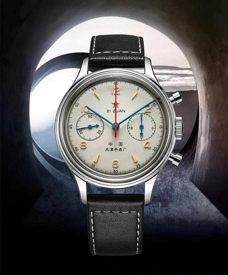 Herenhorloges 1963 piloot automatisch horloge 42 mm waterdicht retro quartz chronograaf vintage dress watch