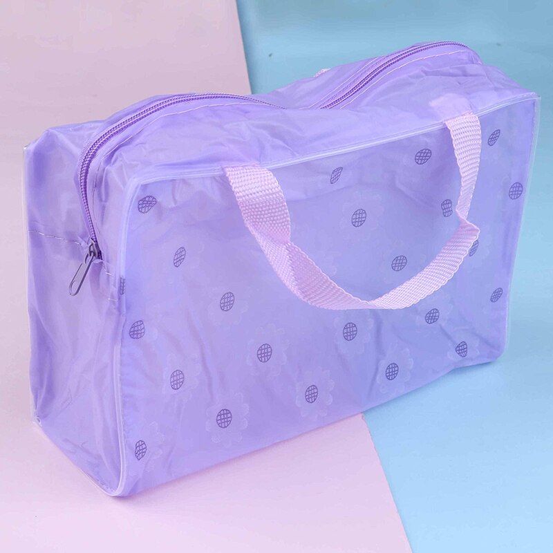 Clear Transparent Plastic PVC Travel Makeup Bag Cosmetic Toiletry Zip Bag Pouch: PP