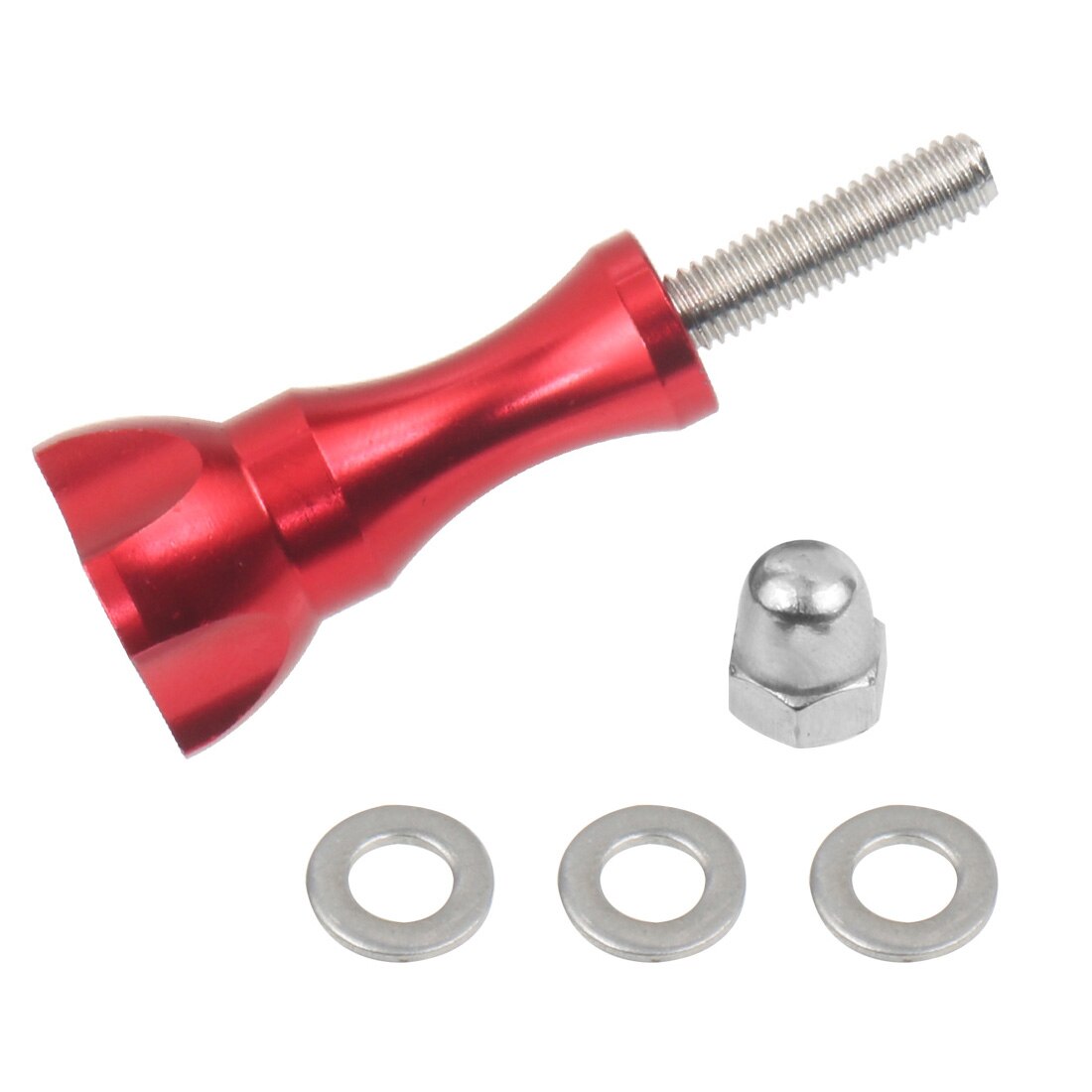 Alu mi num regulowany długi kciuk gałka nakrętka śruby M5 dla GoPro Hero 9 8 7 6 Max Sjcam Mi 4K dla Osmo Action Camera nurkowanie akcesoria: Screw w Nut Red