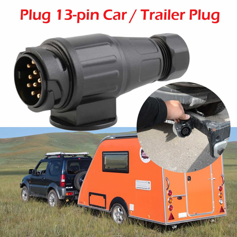13 Pin Trailer Plug Voor Auto Aanhangwagen Auto 12V Verlichting Verlichting Caravan Of Gesleept Artikel Om Connector Trailer Caravan accessoires
