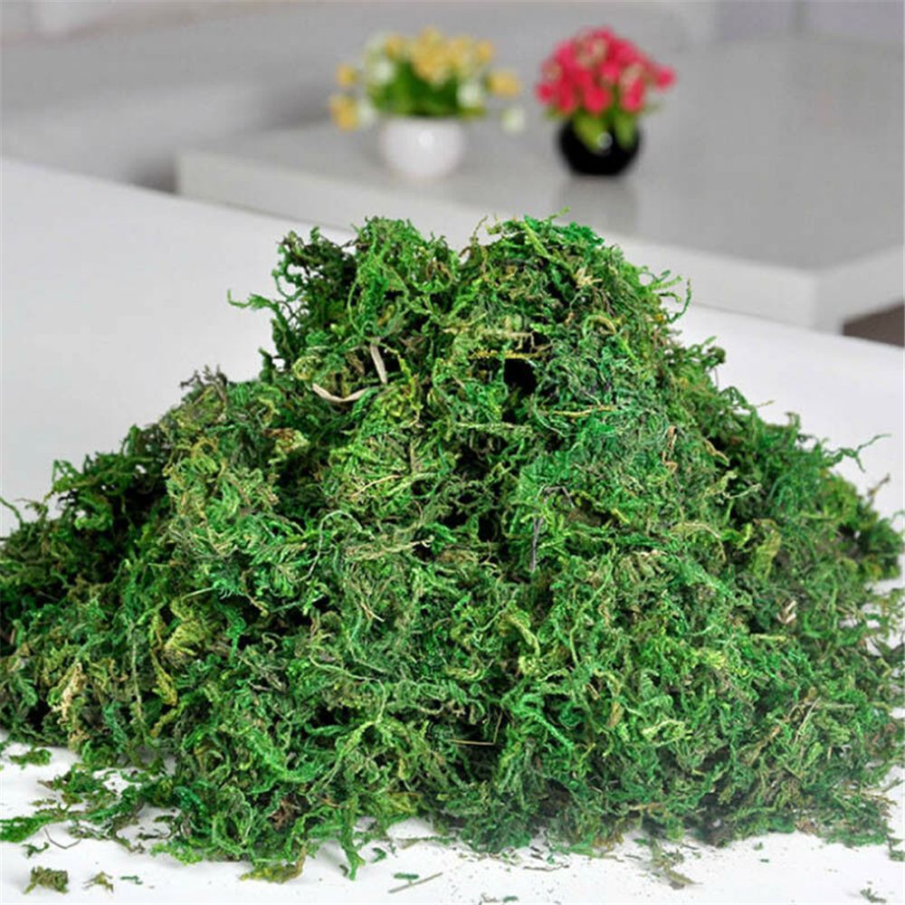 40g Dried Artificial Moss Lining Decor Flower Hanging Baskets Gardening Crafts Home decorations Wedding decorations