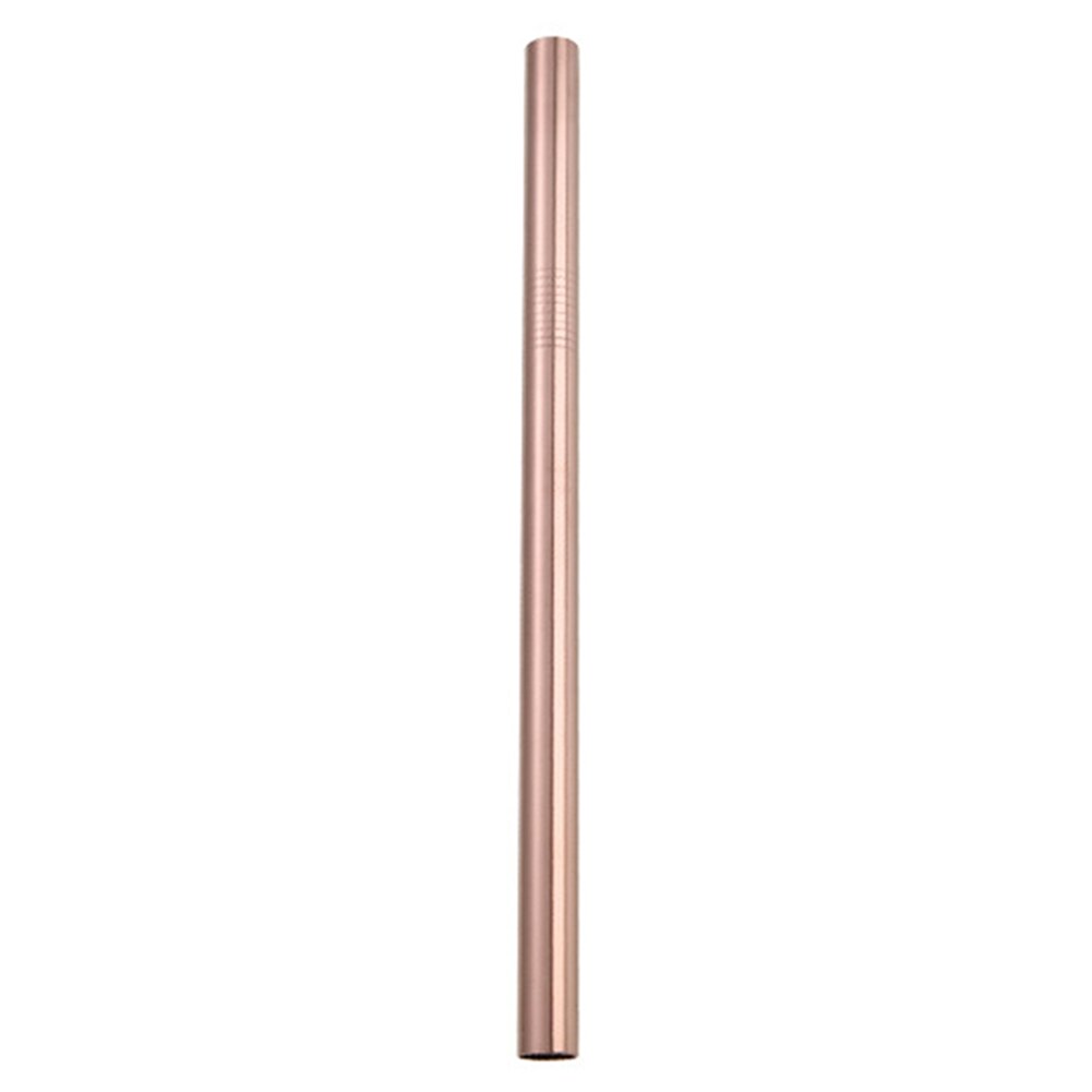 Metal Straight Drinking Straw Eco-Friendly Stainless Steel Straw Large Pearl Milk Tea Juice Straight Drink: rose 12mm
