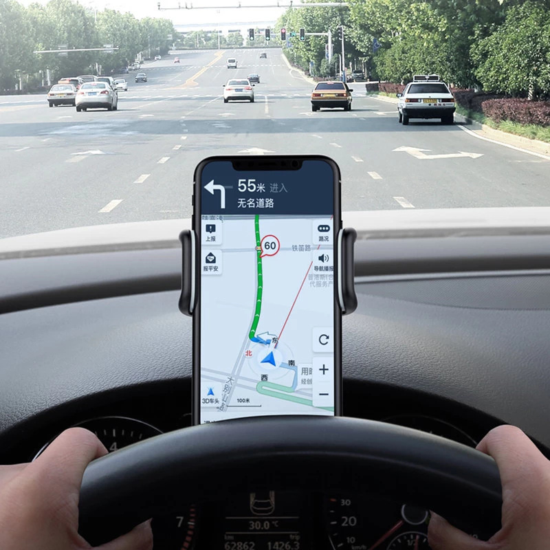 360-rotatie autotelefoonhouder Gemakkelijke clip Mount Stand Panel Multi Universele Dash Board GPS-ondersteuning Navigatie Mobiele beugelhouder
