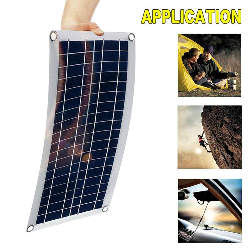 5V 30W Flexibele Polysilicium Zonnepaneel Outdoor Portable Solar Charger Panel Klimmen Reizen Snellader Zonnepaneel