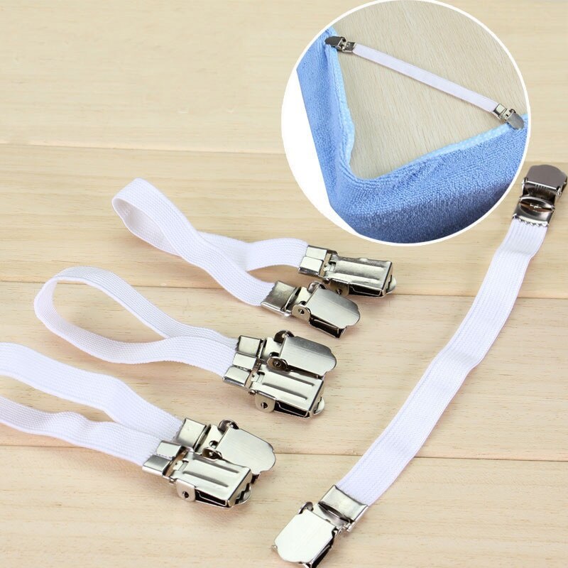 4pc/ sæt kraftige elastiske lag lagner holder metal lagner clips senge lagen fastgørelser klip gripper madras