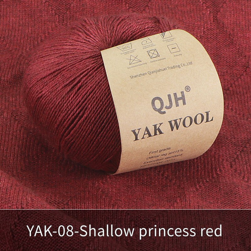 Undyed Natural Organic Mongolian Yak Wool Yarn For Hand knitting Crochet DIY Soft For Garments Baby Clothes: Orange