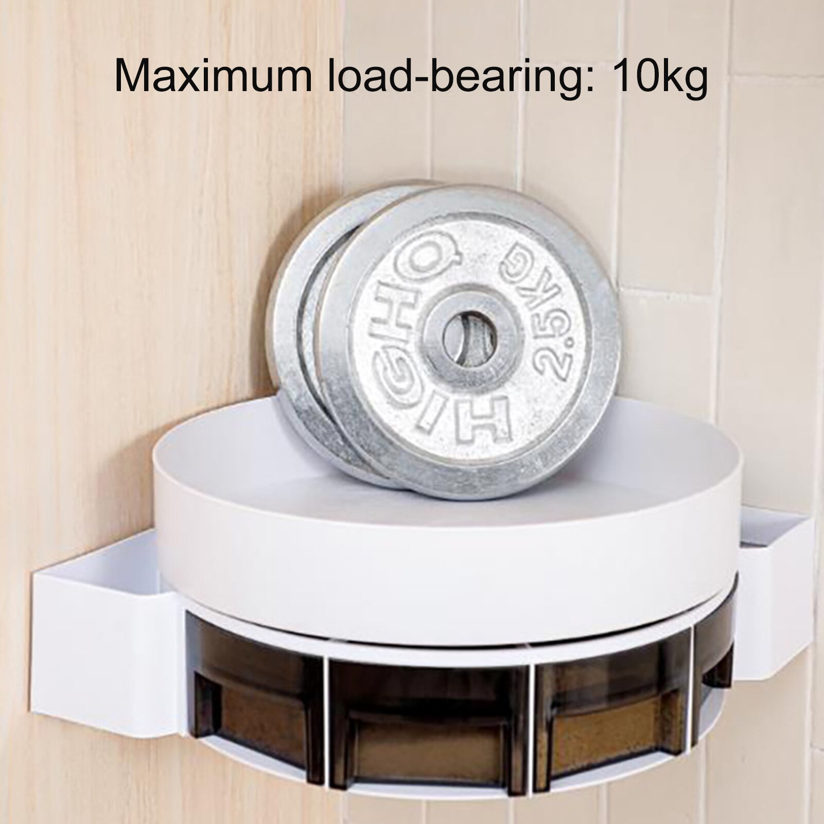 Bathroom 360 Degree Rotating Triangle Shelf Toilet Rotating Shelf Spinning Corner Shelf Bathroom Kitchen Storage Hanging Tray