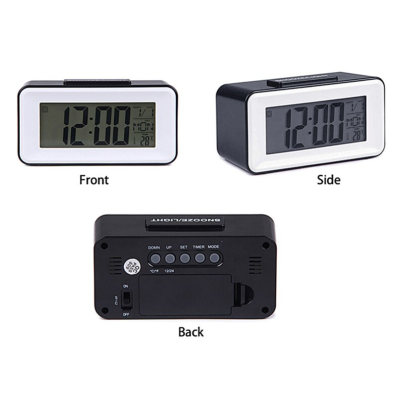 1PC Electronic Table Calendar LCD Desk Timer Digital Led Alarm Clocks Student Clocks With Week Snooze Thermometer