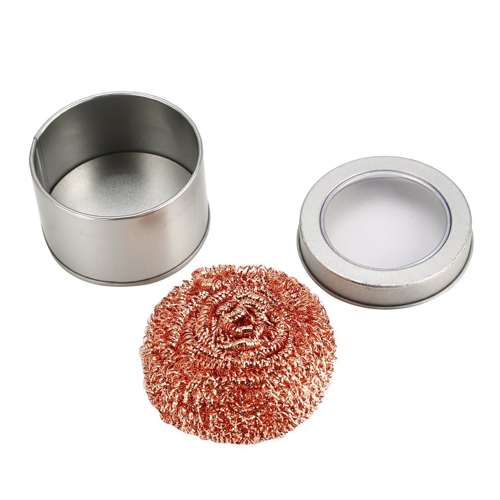 Desoldering Soldering Iron Mesh Filter Cleaning Nozzle Tip Copper Wire Ball Clean Ball Cleaning Ball Steel Wire Sponge