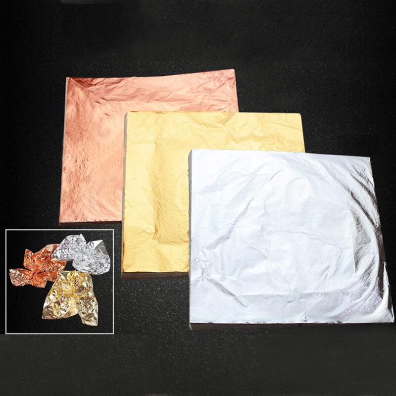 100 feuille or Rose argent feuille de cuivre feuille papier dorure décor Art artisanat