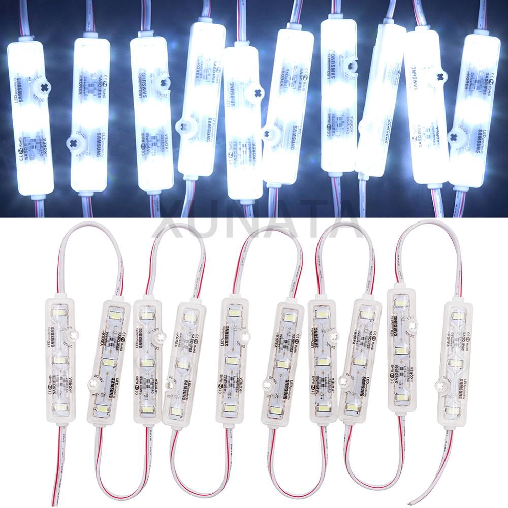 DC12V SMD 5630 Samsung LED Module Lighting IP68 Waterproof 3 LED Back Lights Mirror light Red Blue Green White Led Modules Chip