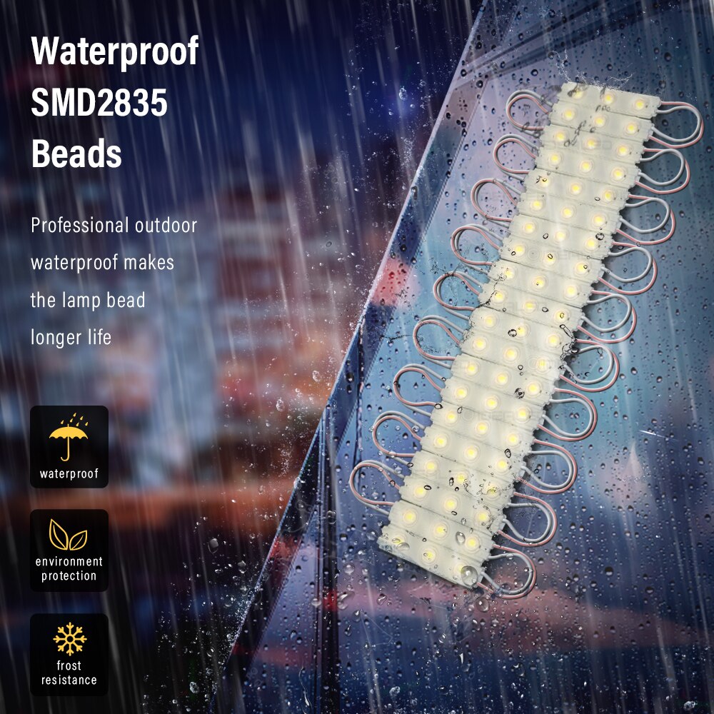 Outdoor Led Advertising Module Super Bright Front Window Sign Bar SMD2835 3LED Waterproof IP68 Strip Light 12V 20/100/200pcs/lot