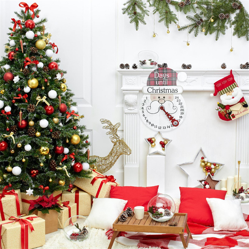 Christmas Countdown Calendar Home Decoration Christmas Ornaments December 24th Wooden Calendar Hanging Innovat