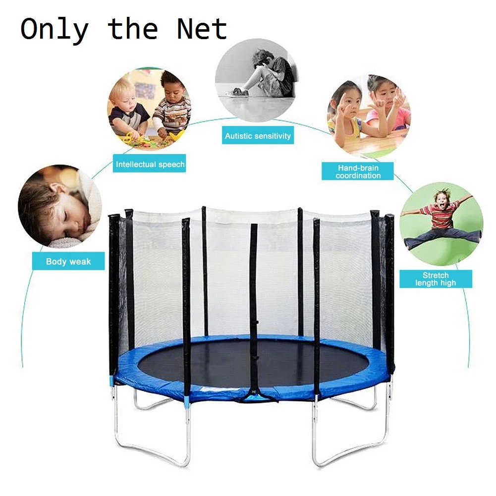 4-8ft Outdoor Trampoline Beschermende Net Voor Kids Kinderen Anti-Fall Nylon Trampoline Springen Pad Vangnet Bescherming Guard