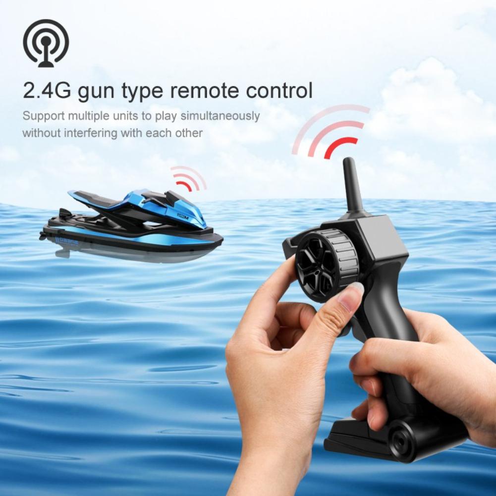 Rctown mini rc-båt 2.4g 40 meter fjärrkontroll sommarvattenstänk elmotorbåt fjärrstyrd båt