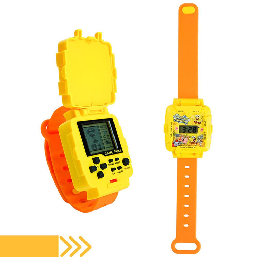 GloryStar Game Watch Electronic Watch Kids Retro Educational Puzzle Toy for Child: Yellow