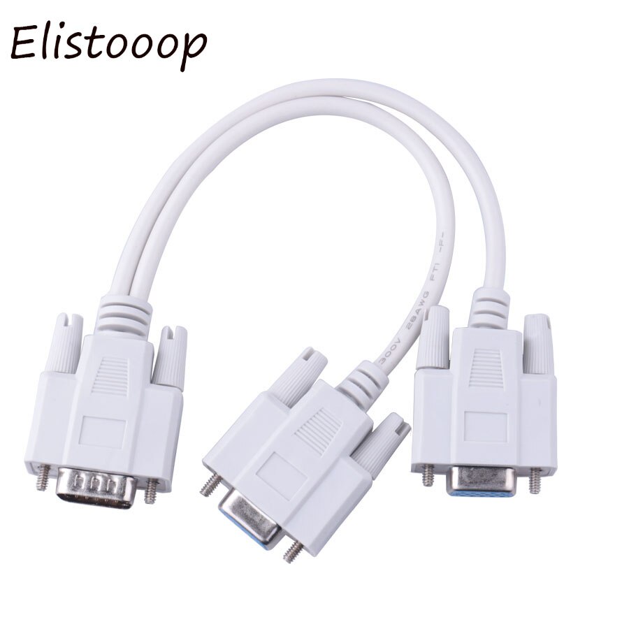 Elistooop SVGA Monitor Adapter Splitter Kabel Male VGA naar 2 Vrouwelijke VGA 2 Way Dual Video card LCD Y Splitter adpater