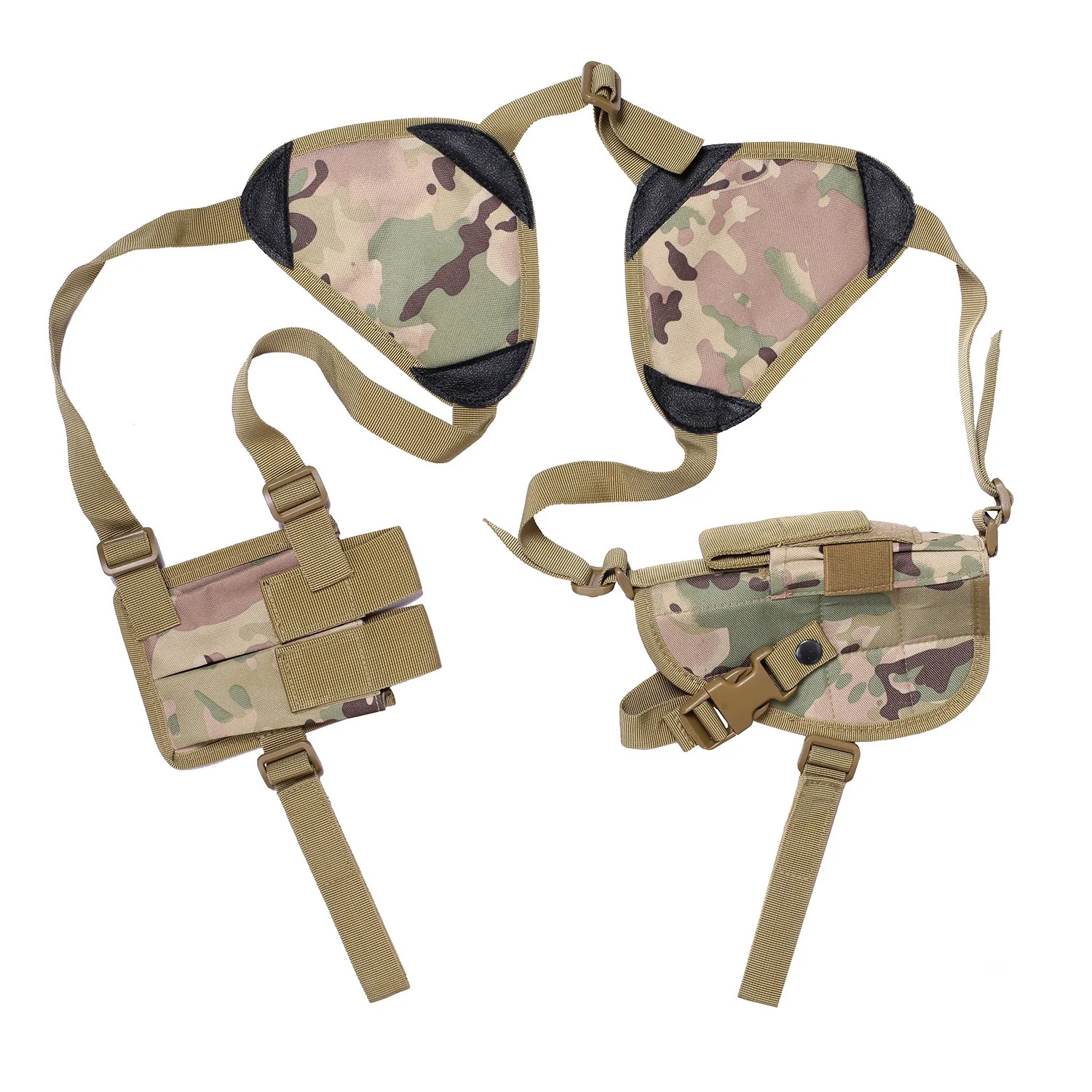 Verstellbares taktisches Unterarm-Pistolenholster, tragbare Waffentasche, Magazintasche, Outdoor-taktischer Pistolenkoffer für Männer und Frauen: weiße farbe