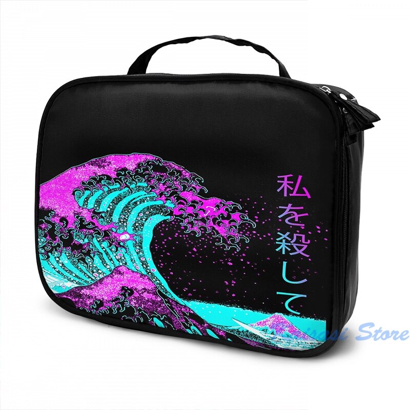 Esthetische De Grote Golf Van Kanagawa - Hokusai Usb Lading Rugzak Mannen Schooltassen Vrouwen Tas Reizen Laptoptas: Cosmetic bag