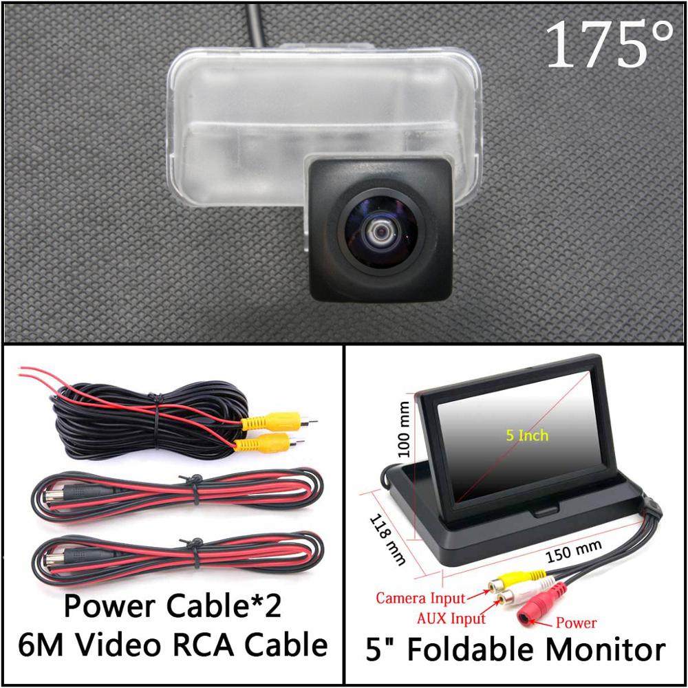 HD Fisheye Starlight Car Rear View Camera For Citroen C4 Picasso/Grand C4 Picasso 2006/C4 L /DS4 DS 4: 175 and 5 inch fold
