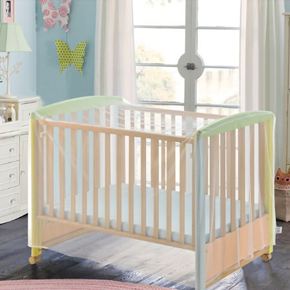Inseto casa portátil branco mosquiteiro rede de malha berço poliéster acessórios cama do bebê capa berço verão dobrável