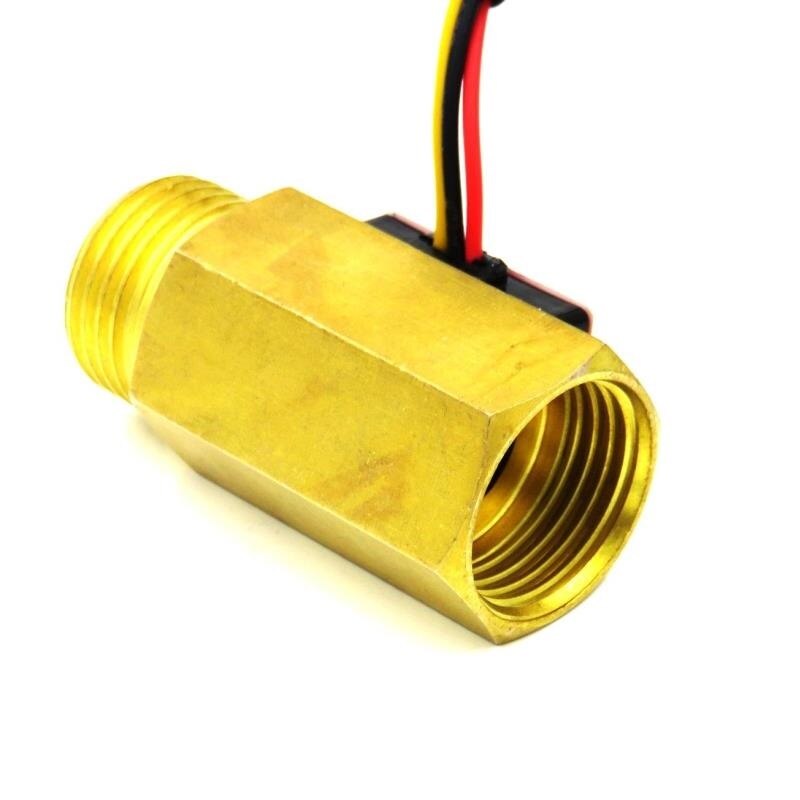 G1/2&quot; DN15 Water Flow Sensor Copper Turbine Flow Sensor Turbine Flow Meter 1-25L/min