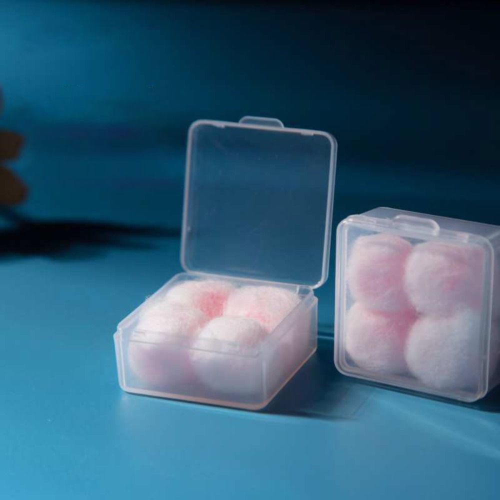 2/4/6/12/20PCS Zachte Wax Katoenen Oordopjes Wax Kneedbare Oordoppen Gehoorbescherming Geluiddichte Ruisonderdrukking Oordop Unisex: WHITE