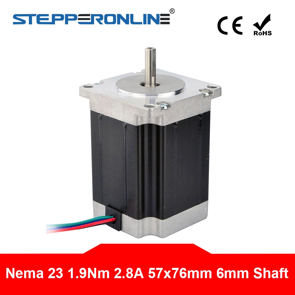 Nema 23 stepper motor Bipolar 1.9Nm (269oz.in) 57x57x76mm 4Wires for CNC milling machine