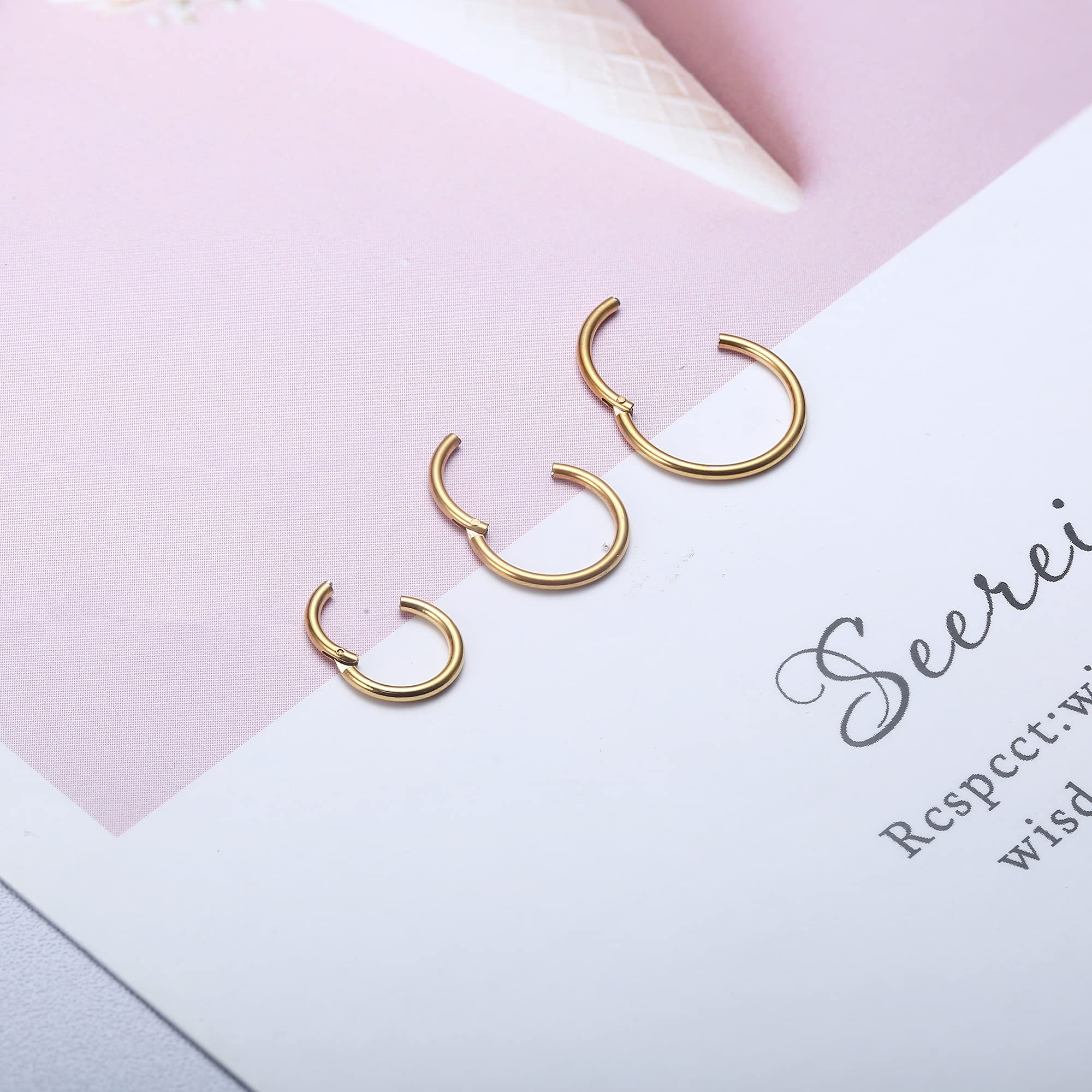 Drperfect 1pc 16G Eyebrow Rings Stainless Steel Belly Lip Cartilage Hoop Rook Daith Earrings Tragus CZ Piercing Curved Barbell
