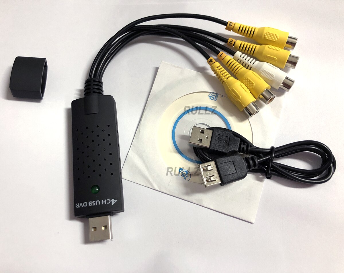 USB 2.0 Computer PC 4 Channel CVBS Audio Video Capture Card Video Grabber for DVR DVD VHS Player Security Camera Video Recorder