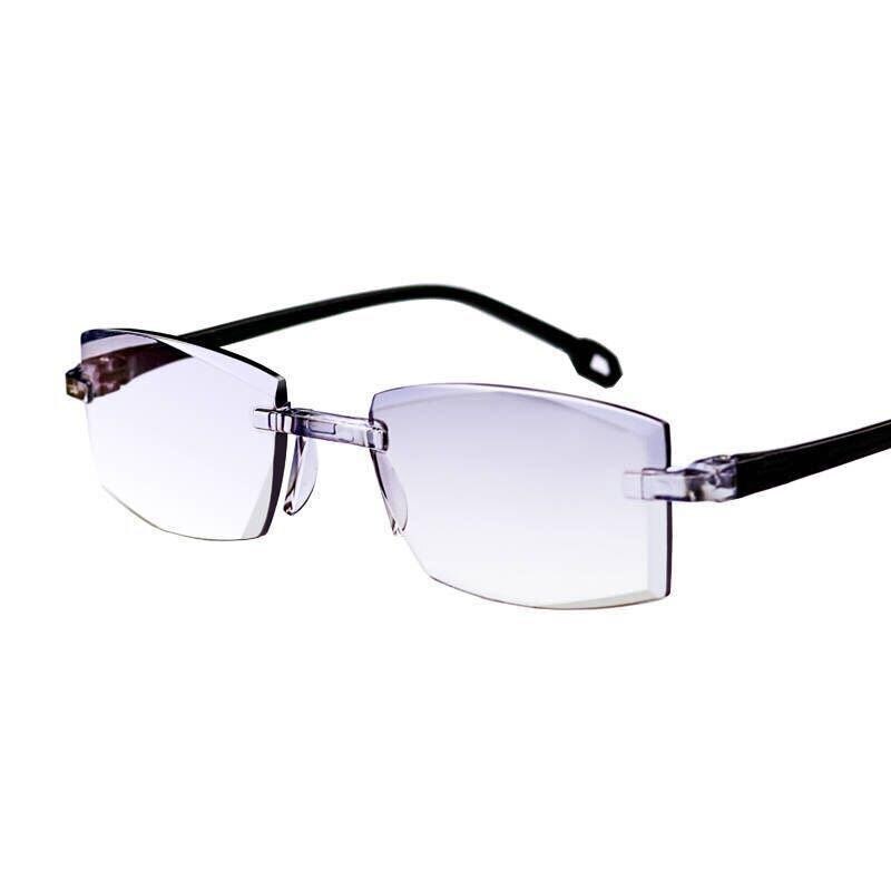 Gafas de lectura Unisex progresivas de lejos y cerca de doble uso, lentes de contacto de alta dureza para ancianos, antiluz azul,