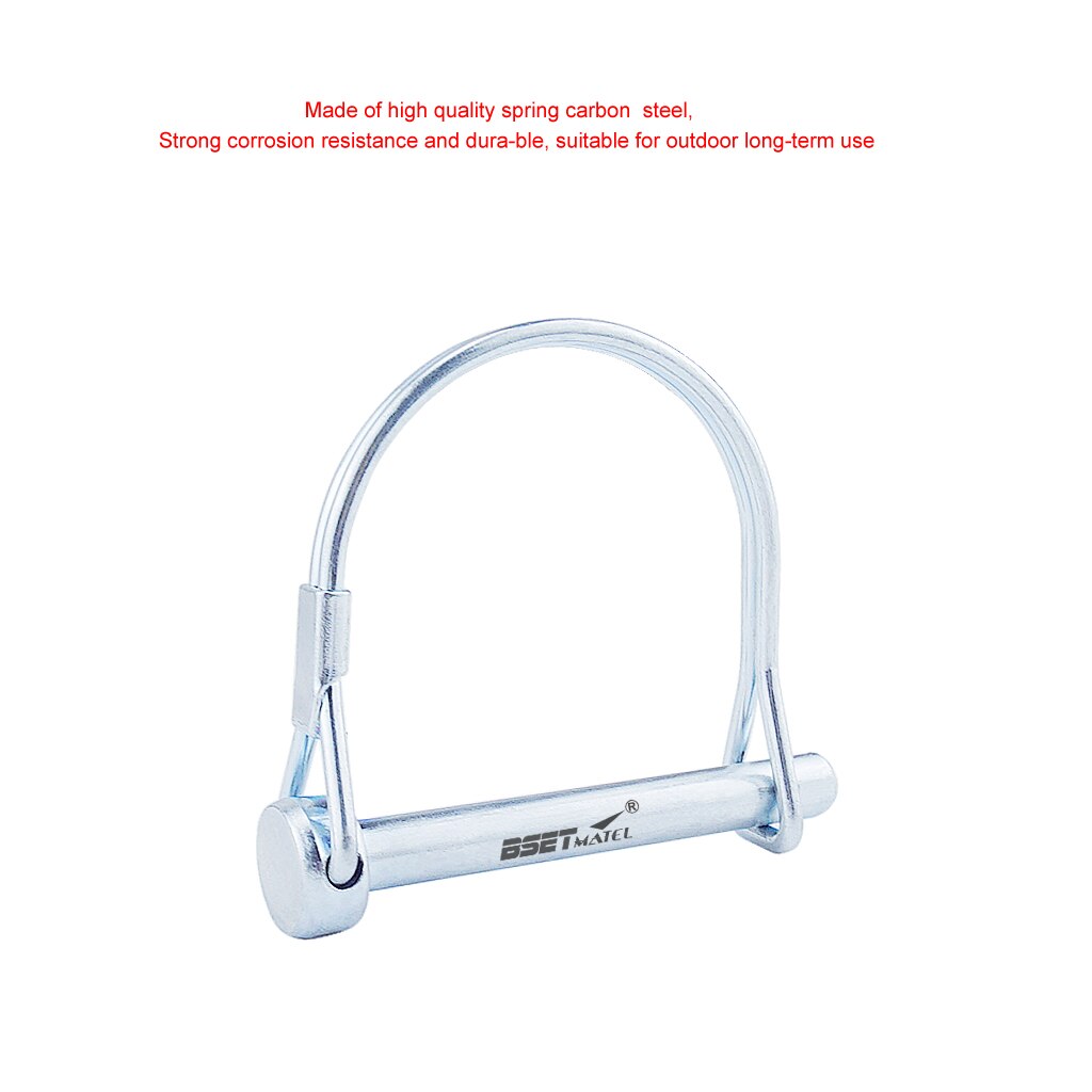 Spring Carbon Steel PTO Pin Round Arch Wire Shaft Locking Lock Pin Safety Coupler Pin Retainer Farm Trailers Wagons Lawn Garden