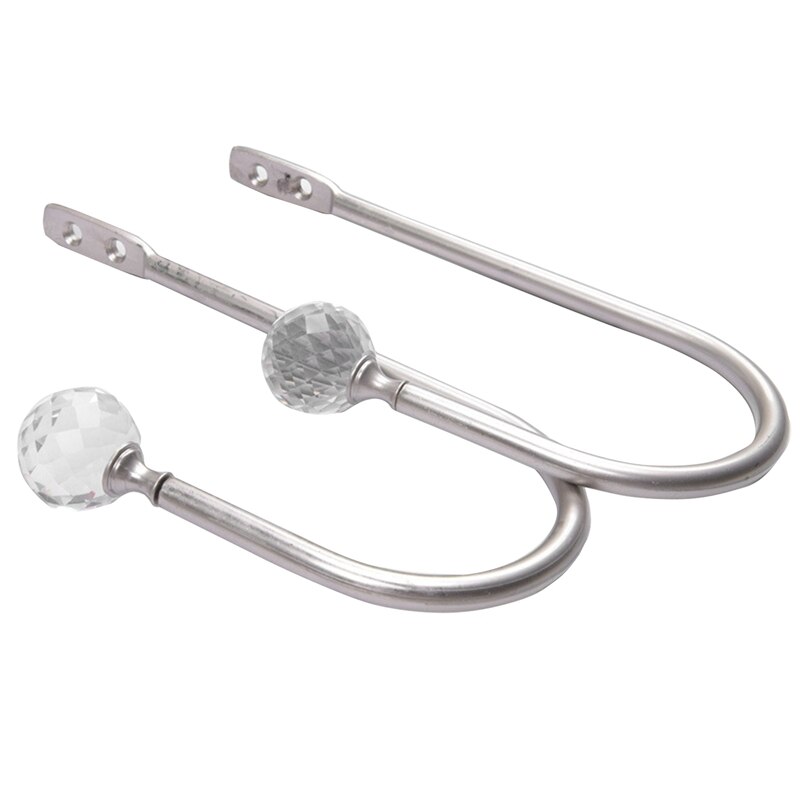 Cortina Drapery Holdback, ganchos Tieback con bola de cristal, tratamiento de ventana de servicio Holdbacks para decoración del hogar (2 uds)