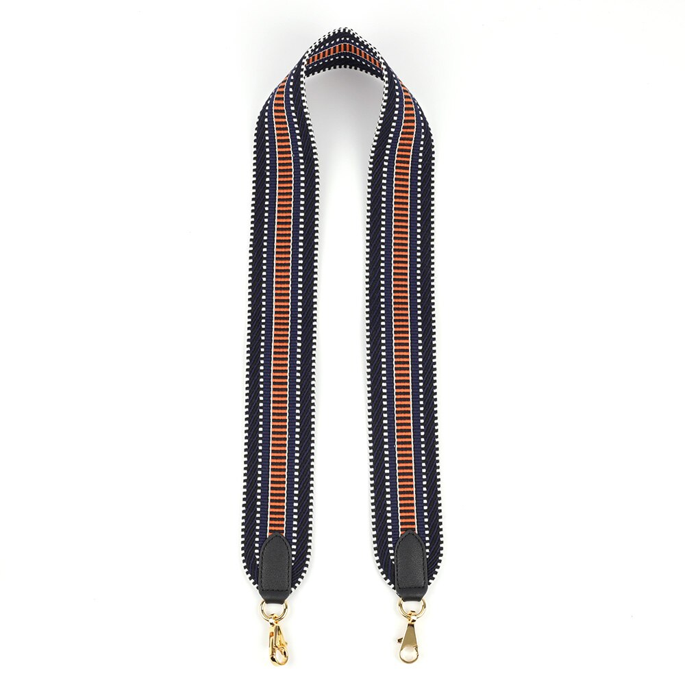 Canvas Brede Schouderbanden Mode Tas Riemen Lady Vervanging Bandjes Verwijderbare Handtas Vrouwen Tas Accessoires: black orange