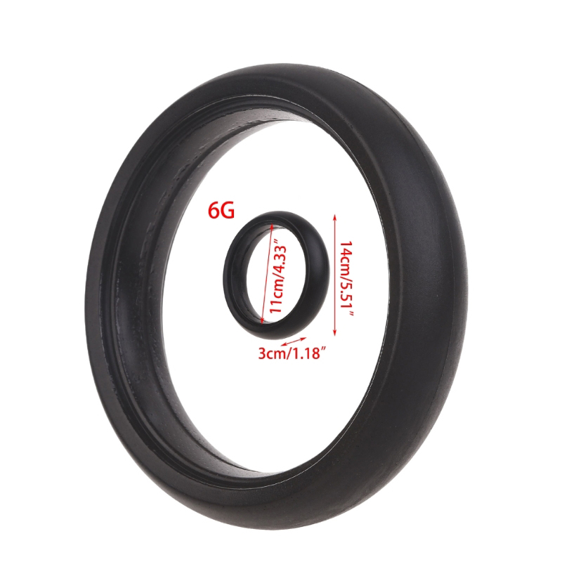 Tampa do pneu para rodas carrinho, acessórios do bebê, roda traseira dianteira, alto desempenho, fácil instalação, durável, 12cm diâmetro: Preto