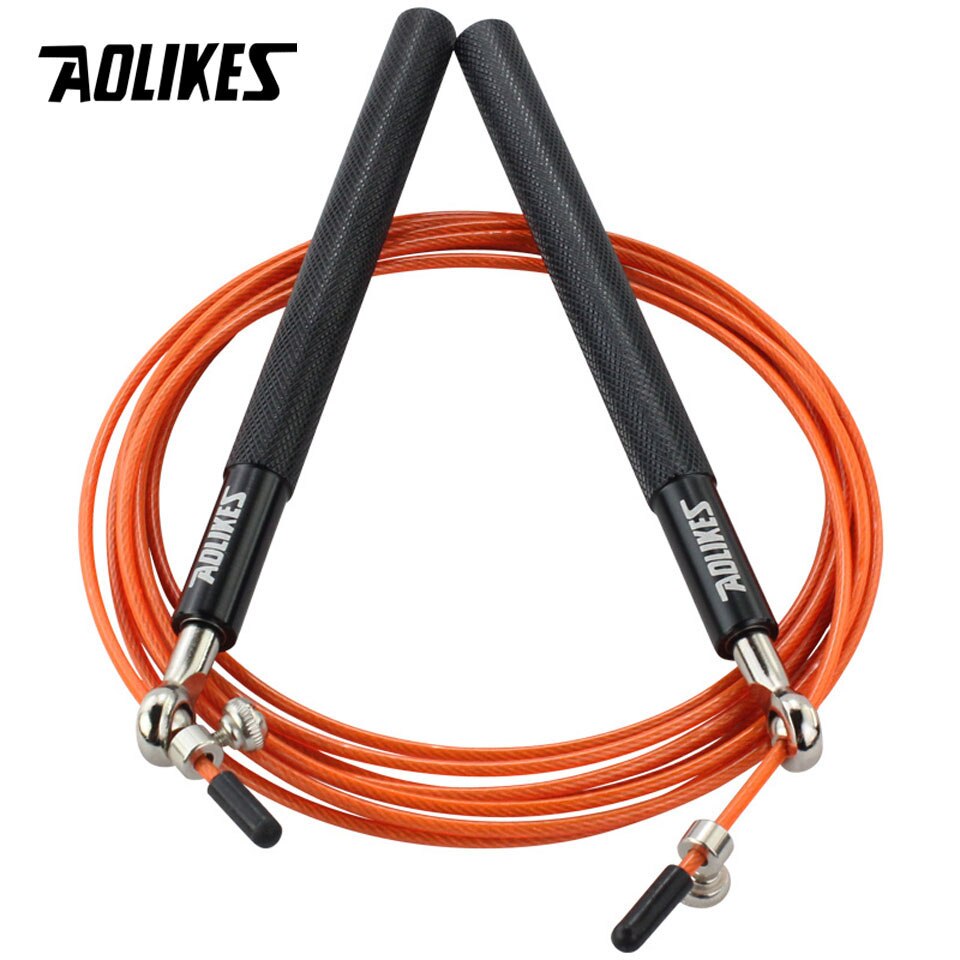 AOLIKES 1PCS Crossfit Speed Jump Rope Skipping Rope For MMA Boxing Fitness Skip Workout Training With Carrying Bag