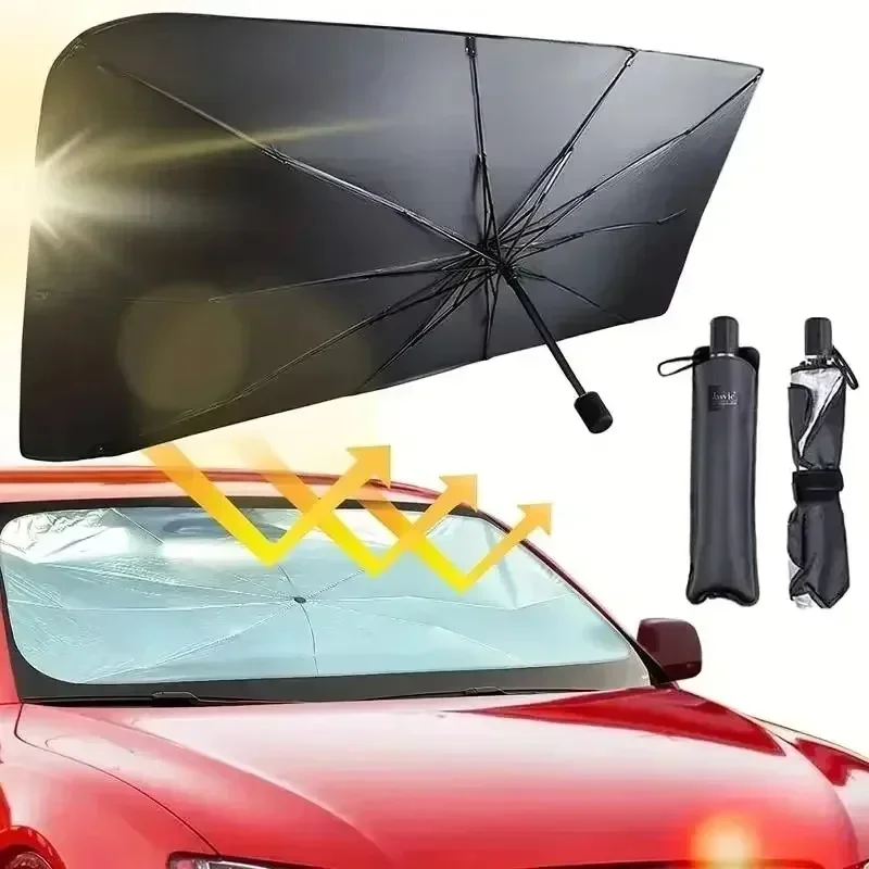 Auto Sonnenschirm Regenschirm Frontscheibe Sonnenschutz Faltbare Sonnenschirm Sommer UV Schutz Auto Wärmedämmung Auto universal