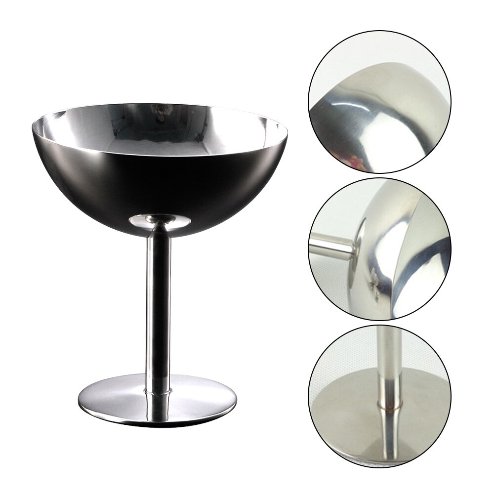 Stainless Steel Cup Milkshake Holder Ice Cream Cup Desserts Holder Party Cup: Default Title