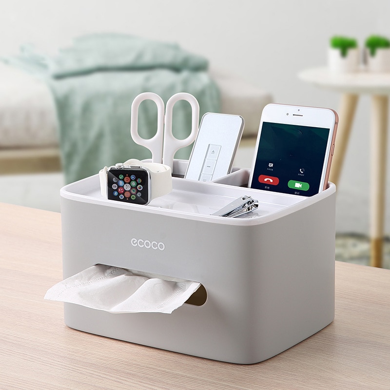 Tissue Box Cover Plastic Napkin Holder Double Storage Bathroom Living Room Paper Holder Office Waterproof Tissue Dispenser